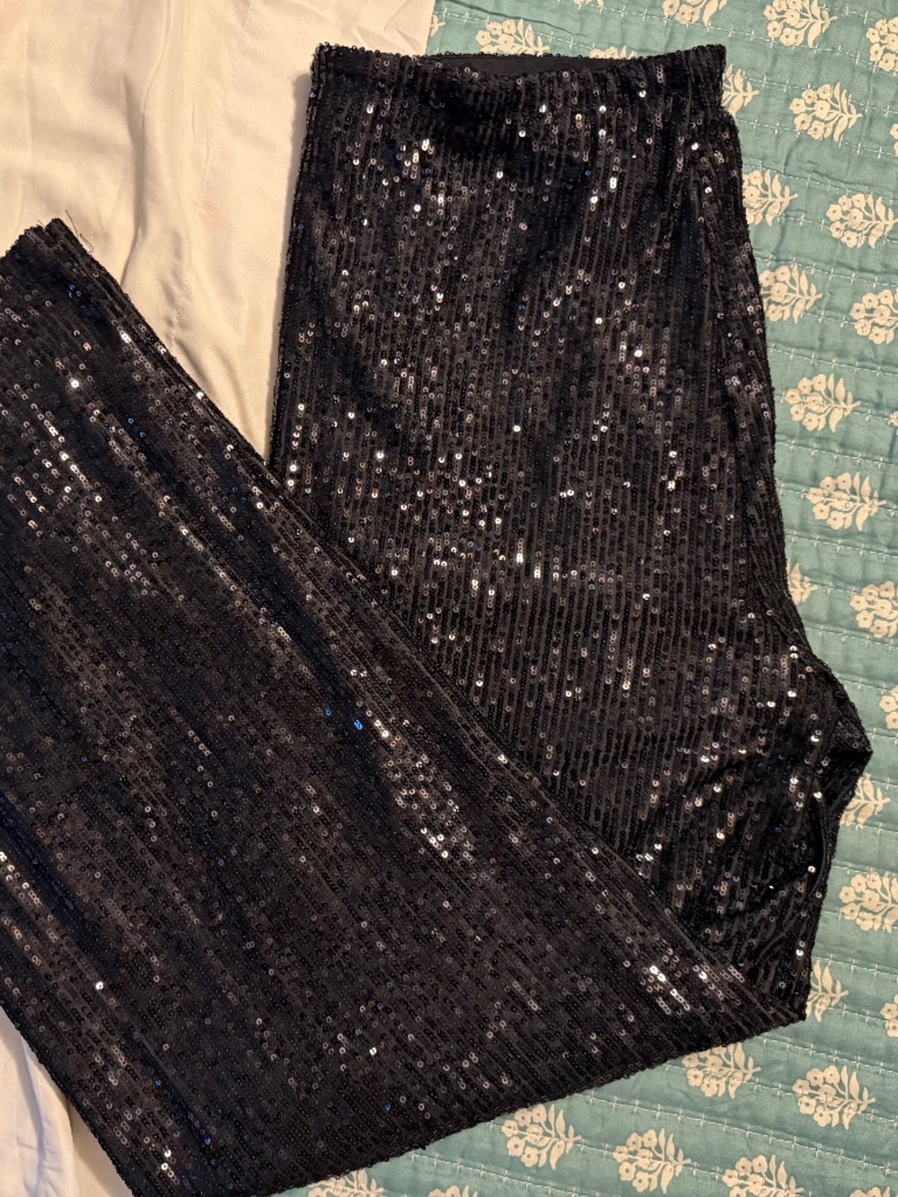 Express black sequin pants